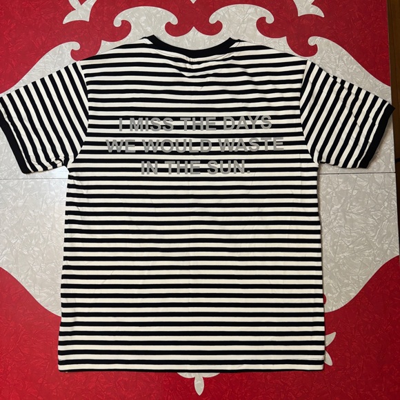 Get Some Sleep “I Miss The Days We Would Waste In The Sun” Stripe Tee - Picture 4 of 5